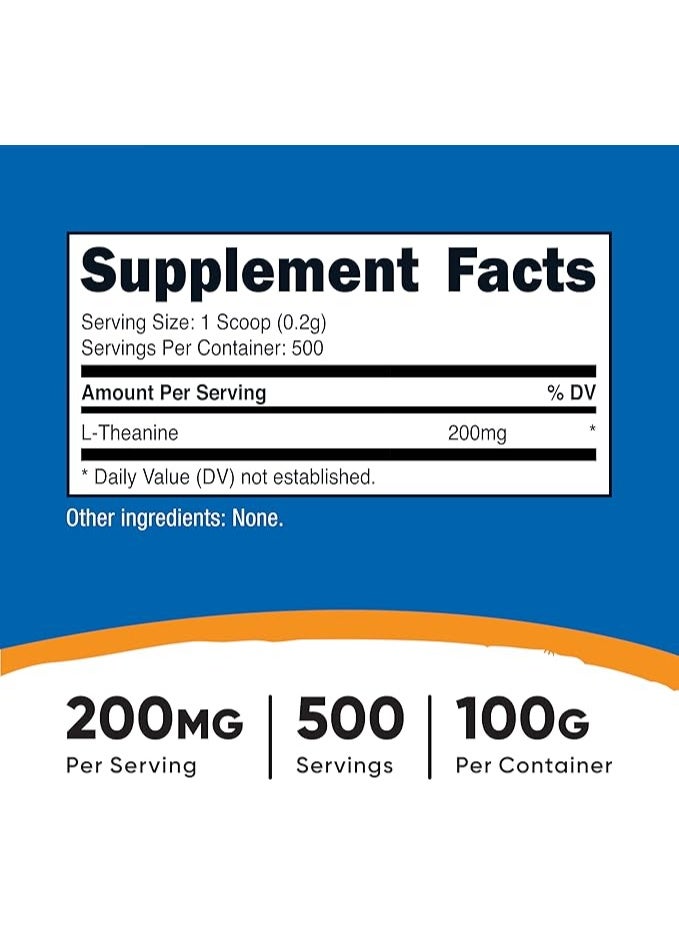 Nutricost, L-Theanine, Unflavored, 3.6 oz (100 g) - Image 2